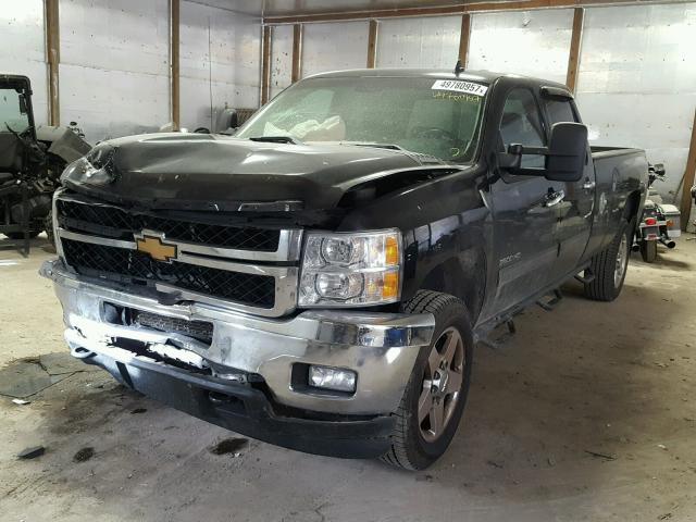 1GC1KXCG8CF199090 - 2012 CHEVROLET SILVERADO BLACK photo 2