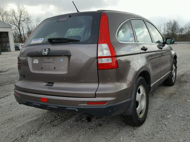 5J6RE3H32AL041328 - 2010 HONDA CR-V LX BROWN photo 4