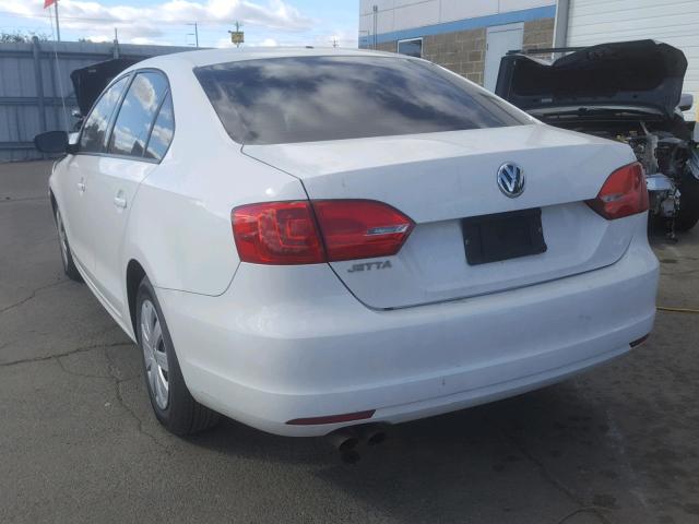 3VW2K7AJXBM305960 - 2011 VOLKSWAGEN JETTA BASE WHITE photo 3