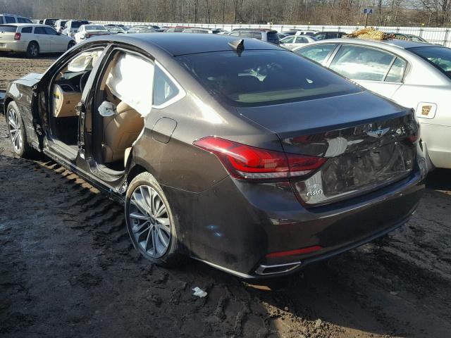 KMHGN4JE8HU166736 - 2017 HYUNDAI GENESIS BROWN photo 3