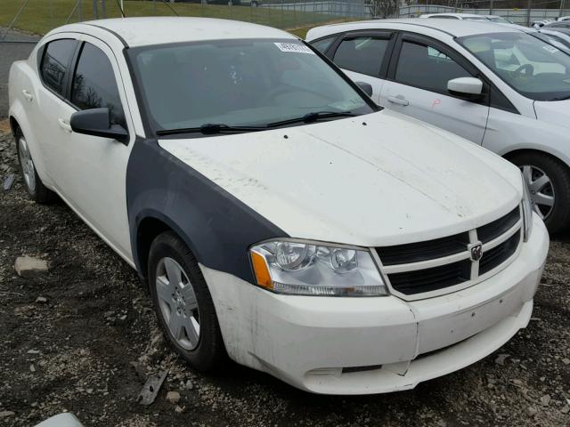 1B3CC4FB1AN170216 - 2010 DODGE AVENGER SX WHITE photo 1