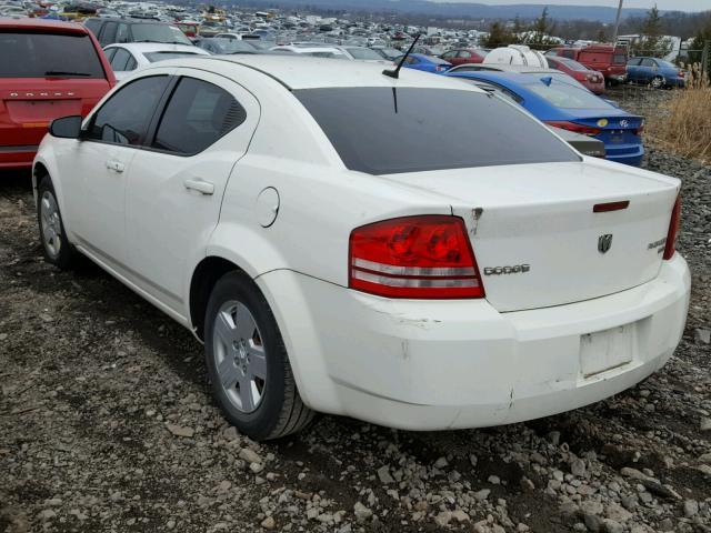 1B3CC4FB1AN170216 - 2010 DODGE AVENGER SX WHITE photo 3