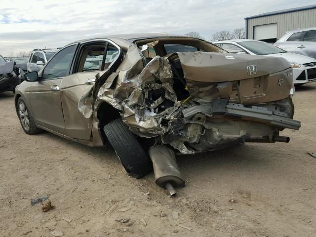 1HGCP36879A032718 - 2009 HONDA ACCORD EXL GOLD photo 3