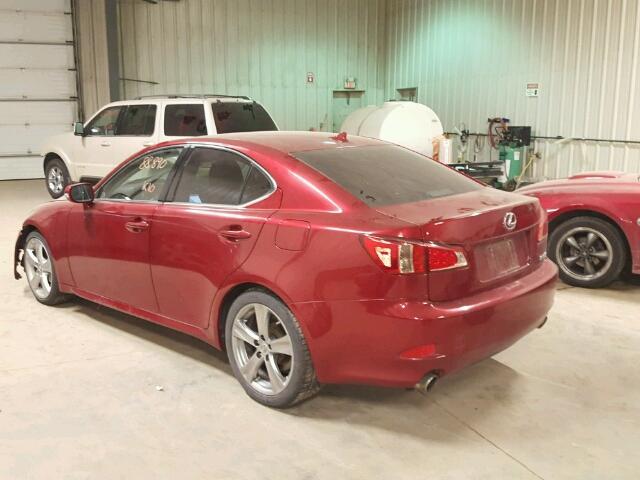 JTHBE5C24B5026206 - 2011 LEXUS IS 350 RED photo 3