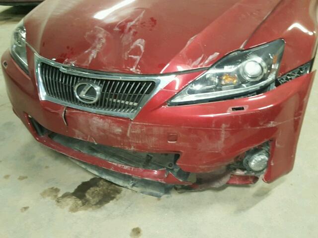 JTHBE5C24B5026206 - 2011 LEXUS IS 350 RED photo 9