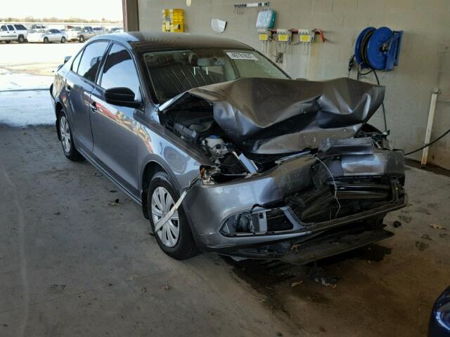 3VW2K7AJ5EM405498 - 2014 VOLKSWAGEN JETTA BASE GRAY photo 1