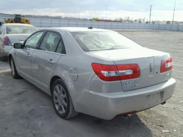 3LNHM26T28R608632 - 2008 LINCOLN MKZ GRAY photo 3