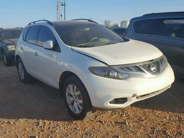 JN8AZ1MU2CW113449 - 2012 NISSAN MURANO S WHITE photo 1