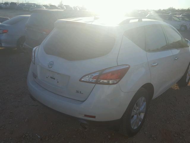 JN8AZ1MU2CW113449 - 2012 NISSAN MURANO S WHITE photo 4