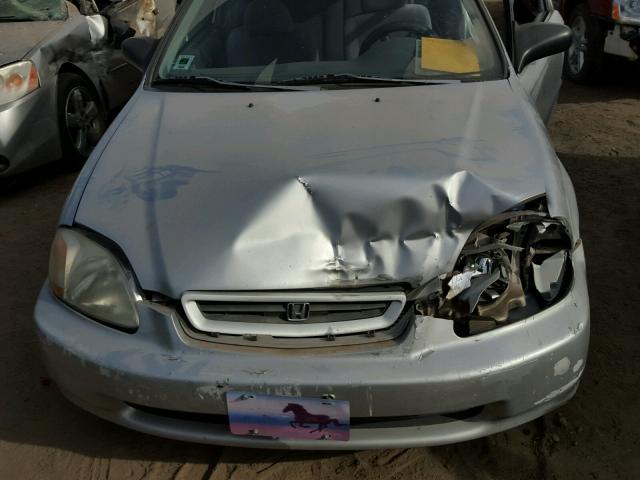 2HGEJ6448VH122189 - 1997 HONDA CIVIC DX SILVER photo 7