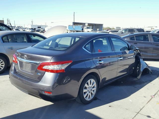 3N1AB7AP2DL689179 - 2013 NISSAN SENTRA S GRAY photo 4