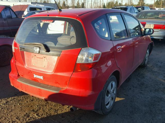 JHMGE8G3XDC017356 - 2013 HONDA FIT RED photo 4