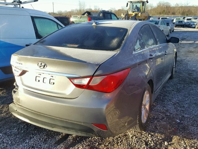 5NPEB4ACXEH854293 - 2014 HYUNDAI SONATA GLS GRAY photo 4