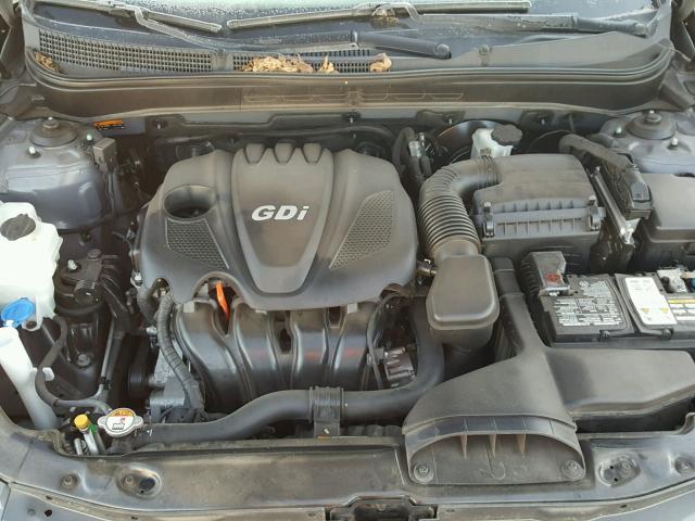 5NPEB4ACXEH854293 - 2014 HYUNDAI SONATA GLS GRAY photo 7