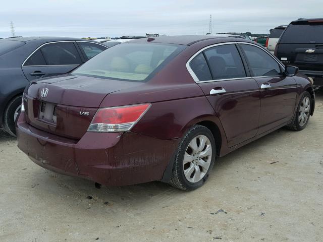 1HGCP36848A084273 - 2008 HONDA ACCORD EXL MAROON photo 4