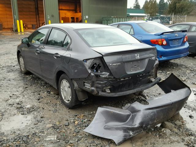 2HGFB2F61CH528322 - 2012 HONDA CIVIC HF GRAY photo 3