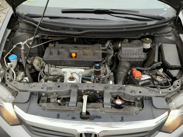 2HGFB2F61CH528322 - 2012 HONDA CIVIC HF GRAY photo 7