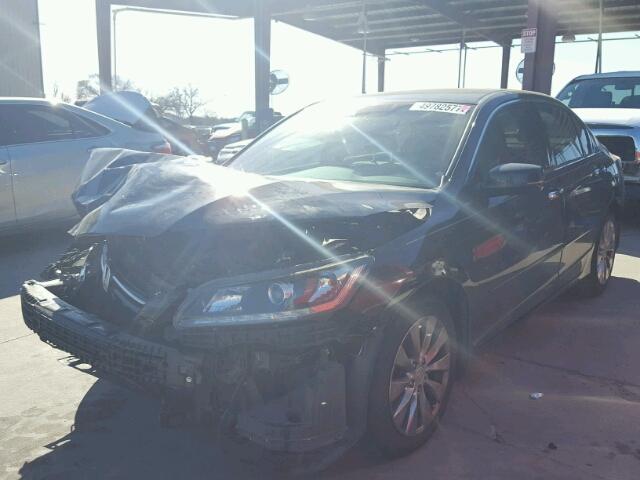 1HGCR3F82DA042673 - 2013 HONDA ACCORD EXL BLACK photo 2