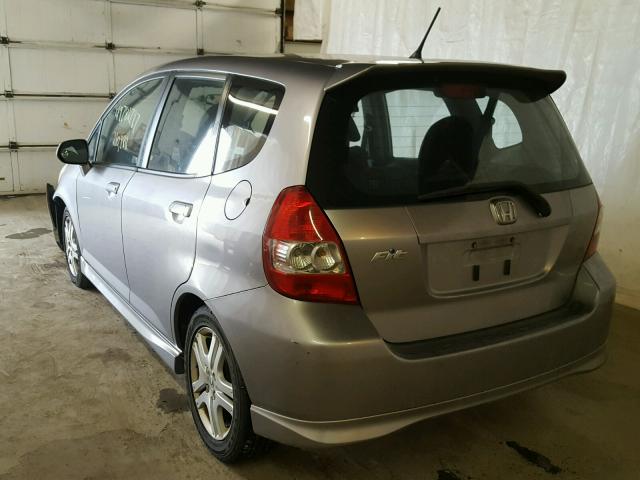 JHMGD38618S014551 - 2008 HONDA FIT SPORT SILVER photo 3