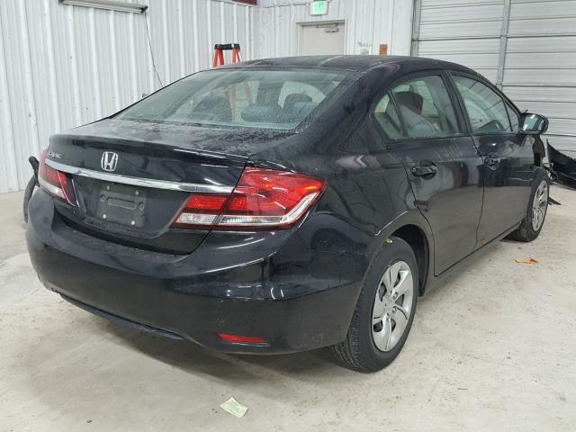 19XFB2F51EE030383 - 2014 HONDA CIVIC LX BLACK photo 4