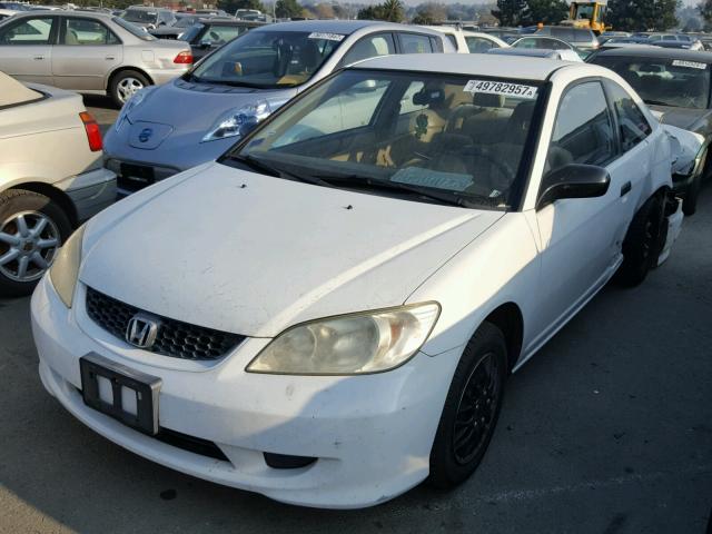 1HGEM22154L048451 - 2004 HONDA CIVIC DX V WHITE photo 2