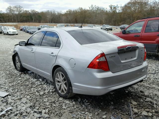 3FAHP0JG5AR272822 - 2010 FORD FUSION SEL SILVER photo 3