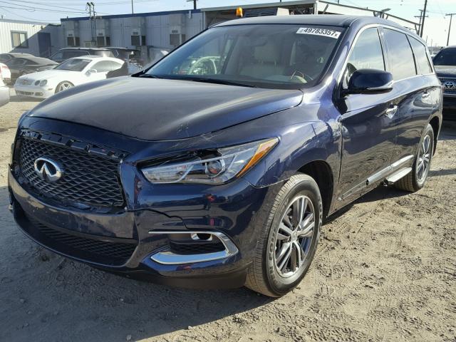 5N1DL0MN0HC505458 - 2017 INFINITI QX60 BLUE photo 2