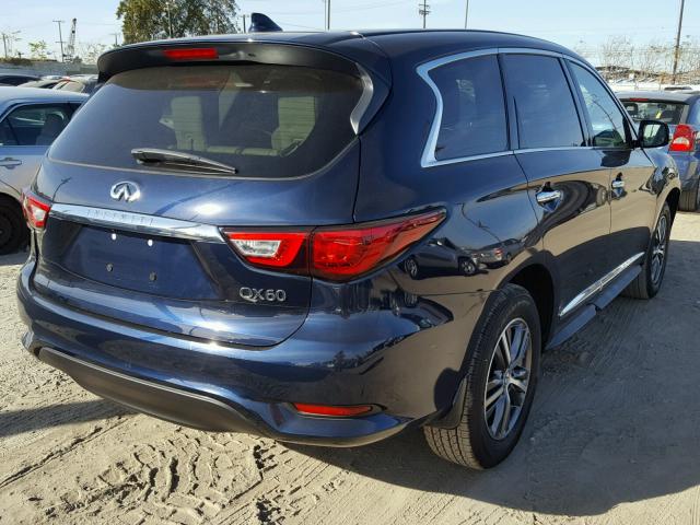 5N1DL0MN0HC505458 - 2017 INFINITI QX60 BLUE photo 4