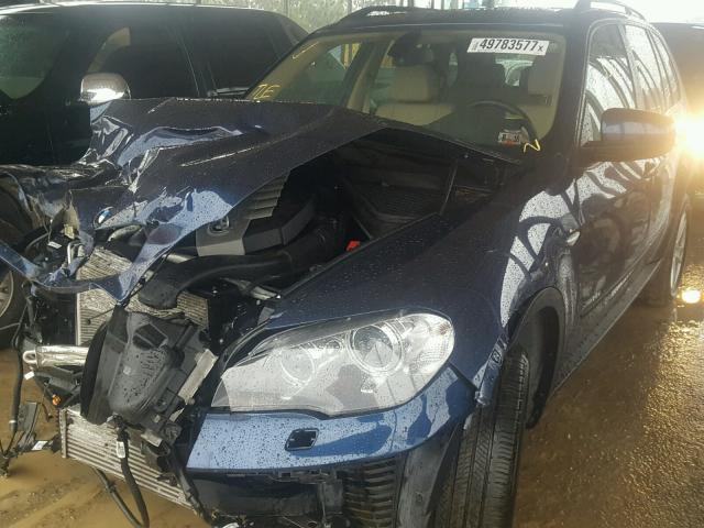 5UXZW0C54CL673064 - 2012 BMW X5 XDRIVE3 BLUE photo 2