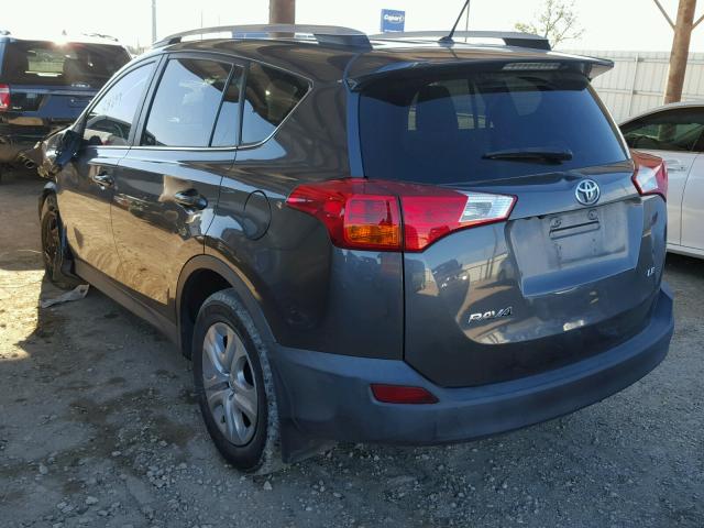 2T3ZFREV4DW013933 - 2013 TOYOTA RAV4 LE GRAY photo 3