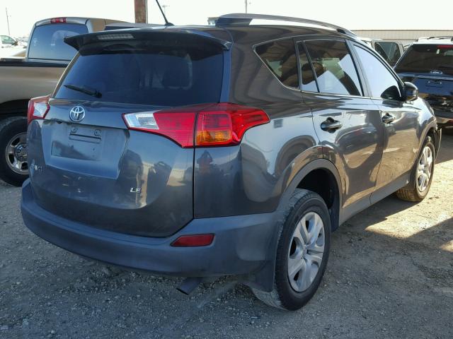 2T3ZFREV4DW013933 - 2013 TOYOTA RAV4 LE GRAY photo 4