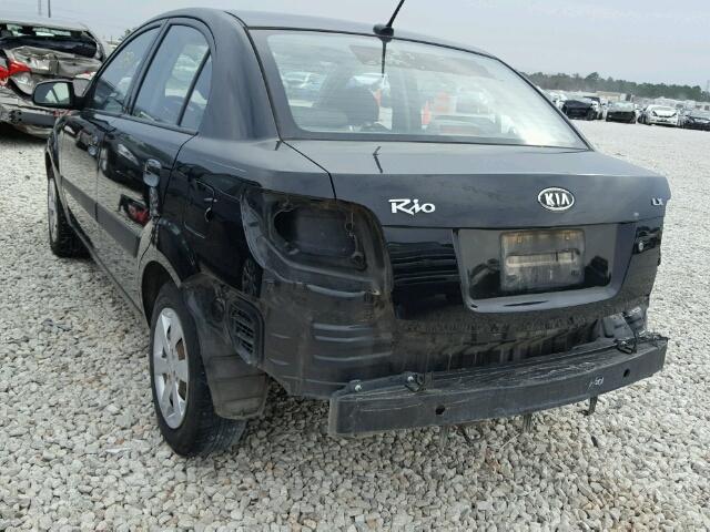 KNADE223996584797 - 2009 KIA RIO BASE BLACK photo 3