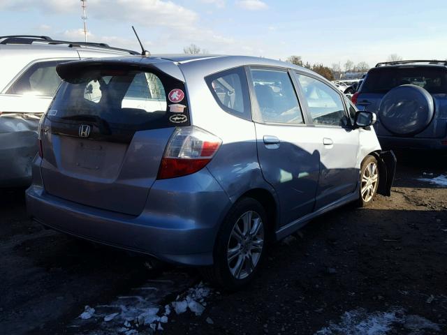 JHMGE8H55BC013874 - 2011 HONDA FIT SPORT BLUE photo 4