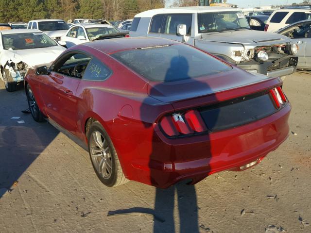 1FA6P8AMXF5346662 - 2015 FORD MUSTANG RED photo 3