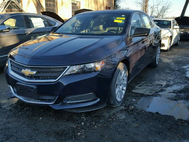 2G11Z5SA9J9107173 - 2018 CHEVROLET IMPALA LS BLUE photo 2