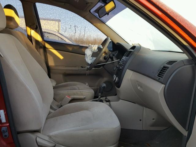 KNAFE221595657063 - 2009 KIA SPECTRA EX RED photo 5