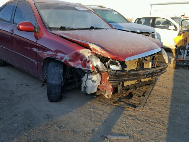 KNAFE221595657063 - 2009 KIA SPECTRA EX RED photo 9