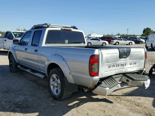 1N6MD29X22C332277 - 2002 NISSAN FRONTIER C SILVER photo 3