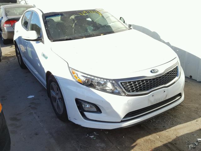 KNAGM4AD7F5082104 - 2015 KIA OPTIMA HYB WHITE photo 1