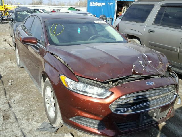 3FA6P0G79FR293582 - 2015 FORD FUSION S RED photo 1