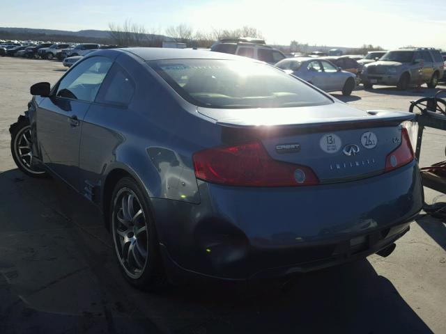 JNKCV54E45M420523 - 2005 INFINITI G35 BLUE photo 3