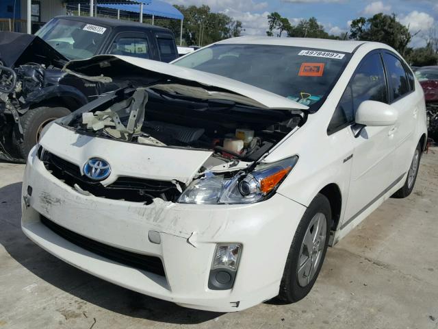 JTDKN3DU6B0287355 - 2011 TOYOTA PRIUS WHITE photo 2