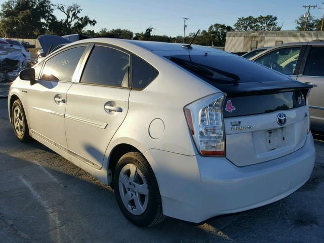 JTDKN3DU6B0287355 - 2011 TOYOTA PRIUS WHITE photo 3