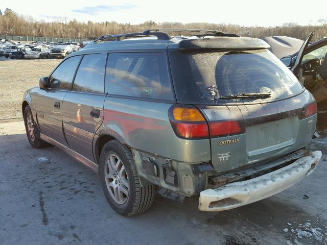 4S3BH675637649366 - 2003 SUBARU LEGACY OUT GREEN photo 3