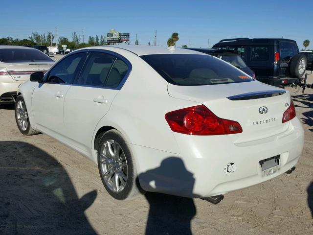 JNKBV61E07M717538 - 2007 INFINITI G35 WHITE photo 3