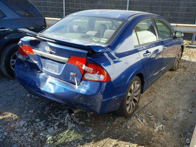 2HGFA55529H703117 - 2009 HONDA CIVIC SI BLUE photo 4