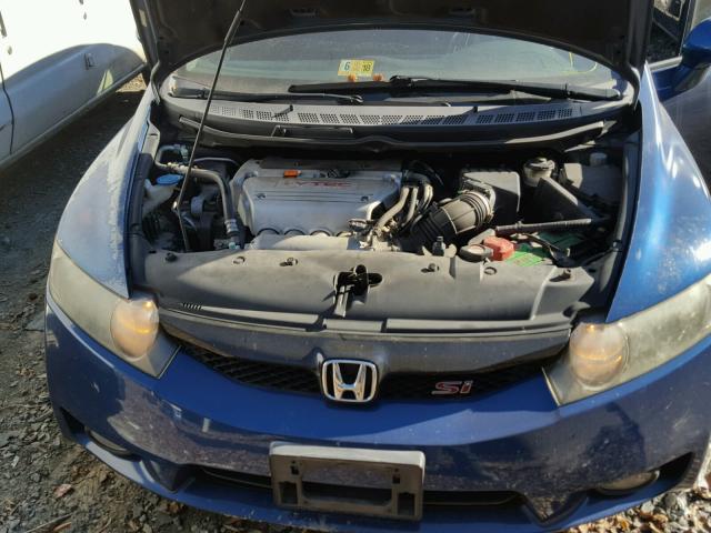 2HGFA55529H703117 - 2009 HONDA CIVIC SI BLUE photo 7