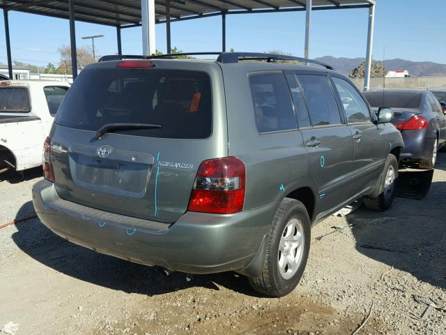 JTEGD21A850113218 - 2005 TOYOTA HIGHLANDER GREEN photo 4