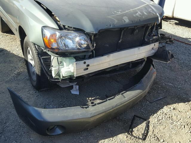 JTEGD21A850113218 - 2005 TOYOTA HIGHLANDER GREEN photo 9