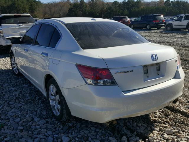 1HGCP36869A004148 - 2009 HONDA ACCORD EXL WHITE photo 3